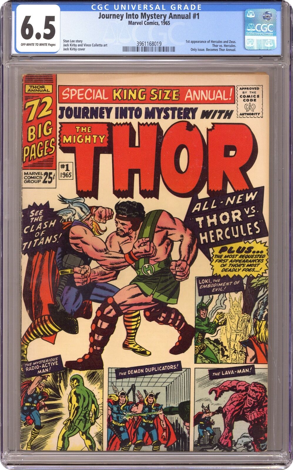 Thor Journey Into Mystery #1 CGC 6.5 1965 3961168019 1st app. Hercules