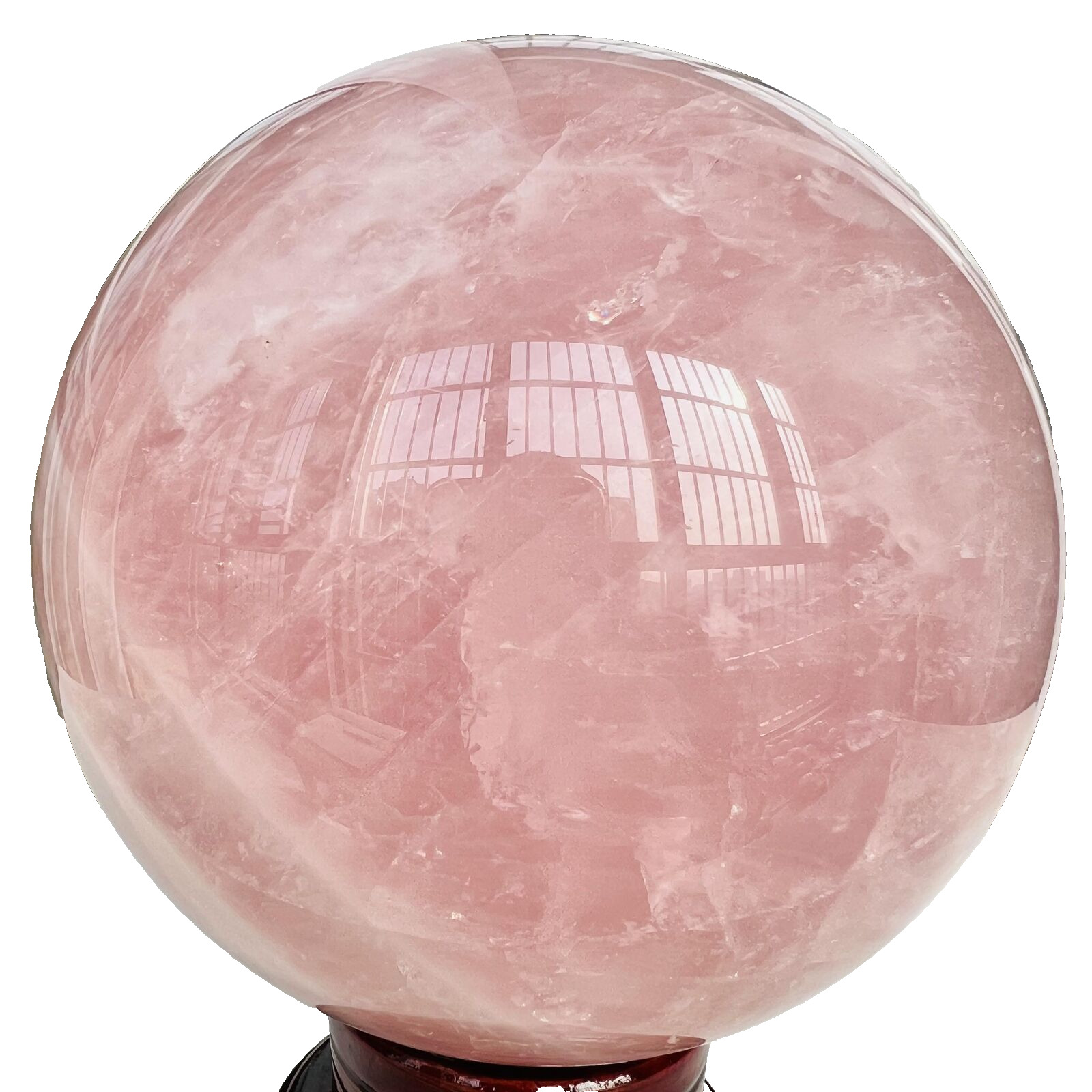 Natural Pink Rose Quartz Sphere Crystal Ball Decor Reiki Healing 5.81LB