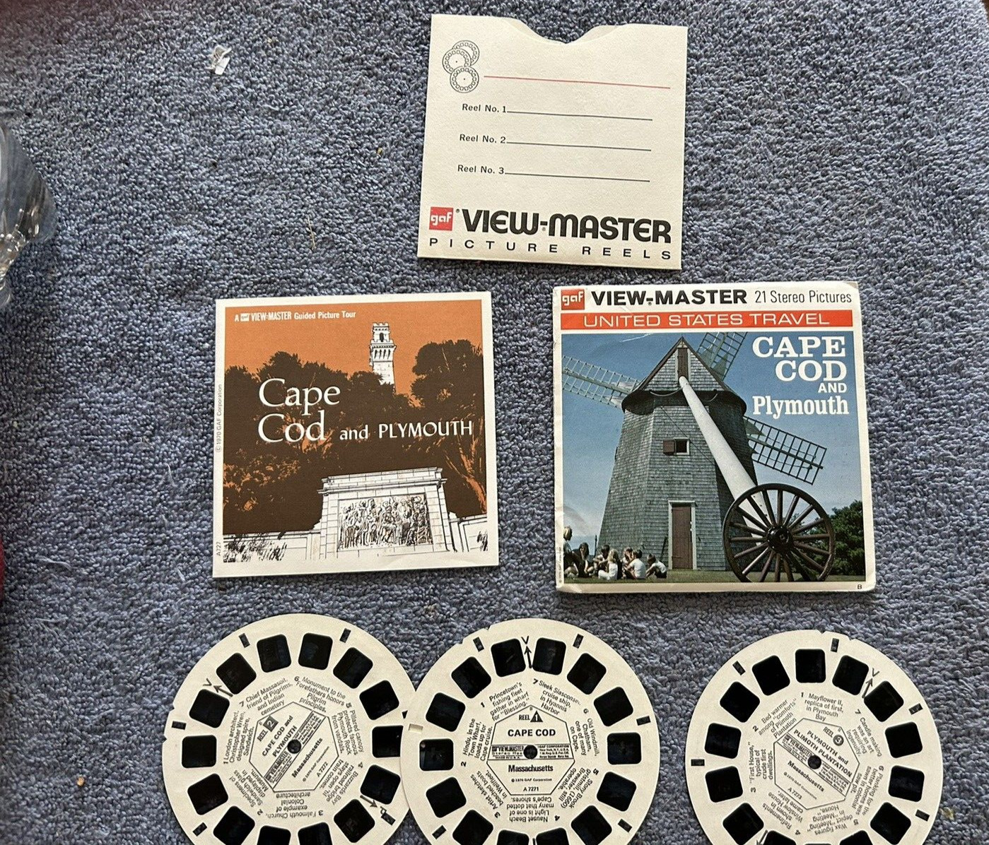 VIEW MASTER 3D REELS: CAPE COD-21 PICTURES--3 REELS--OPENED PACKAGE