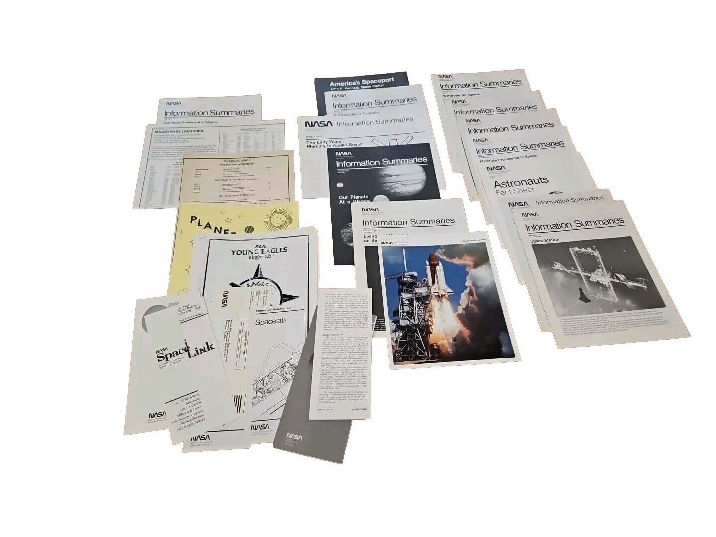 NASA Fact Sheets Educational Briefs Information Summaries Lot Of 20+ 1980s VTG