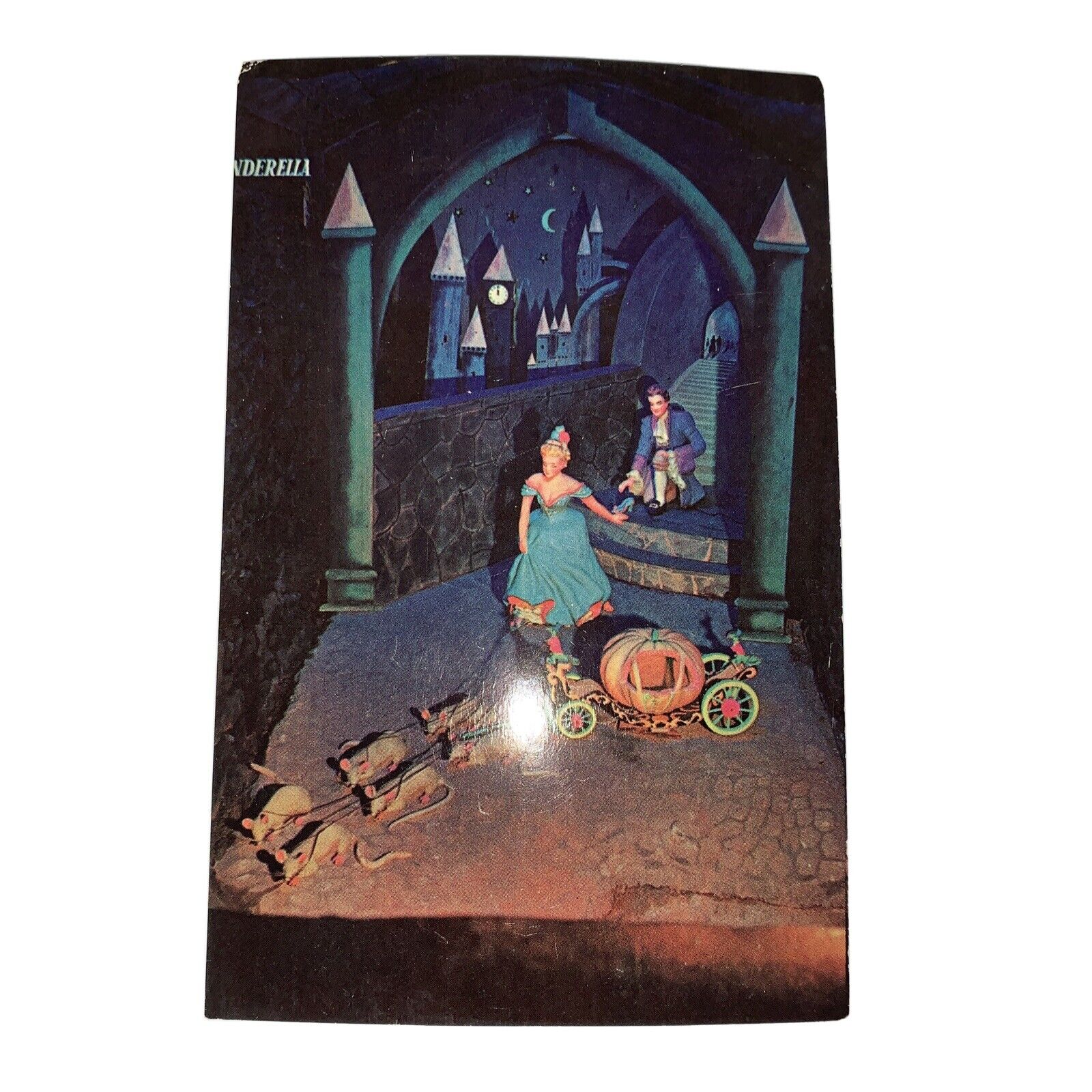 Cinderella Antique Plastichrome by Colourpicture Postcard Rocky City Fairyland