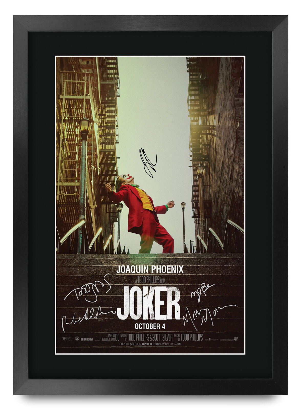 Joker A3 Framed Movie Signed Poster Autograph for Joaquin Phoenix Fans