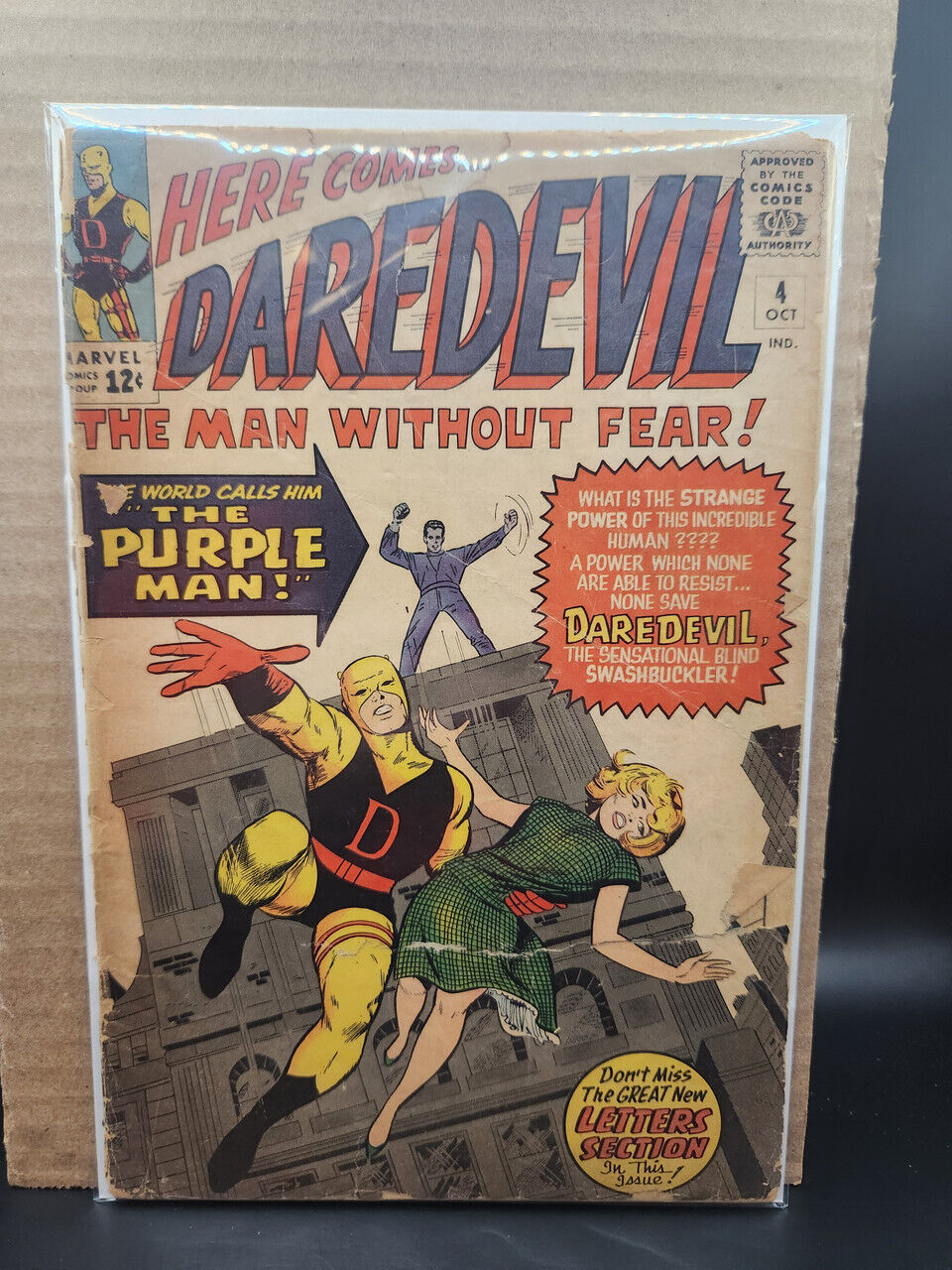 Daredevil #4 1st Purple Man Stan Lee Jack Kirby 1964 low grade combined shipping