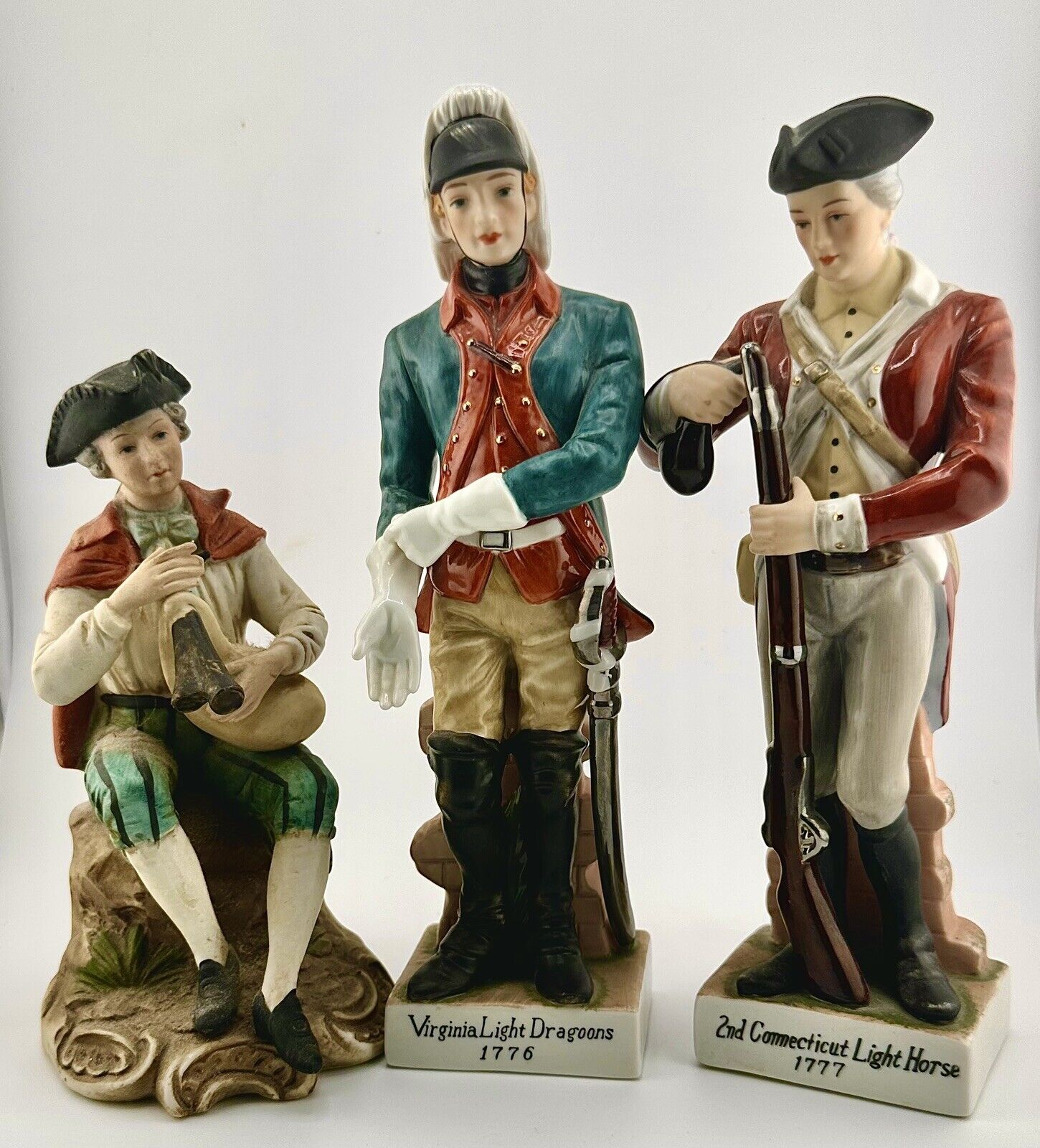 Andrea by Sadek Porcelain Revolutionary War Soldiers Figurines - 1776 & 1777