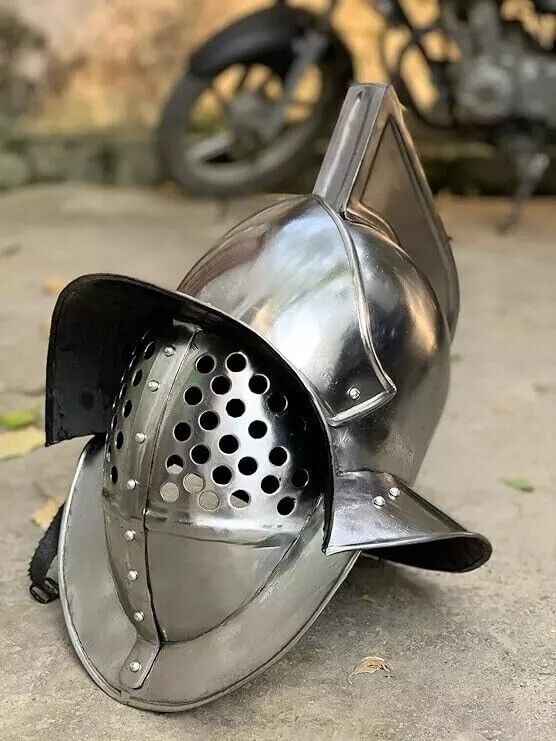 Medieval Larp Farbri Murmillo Gladiator Helmet Medieval Knight Cosplay Helmet