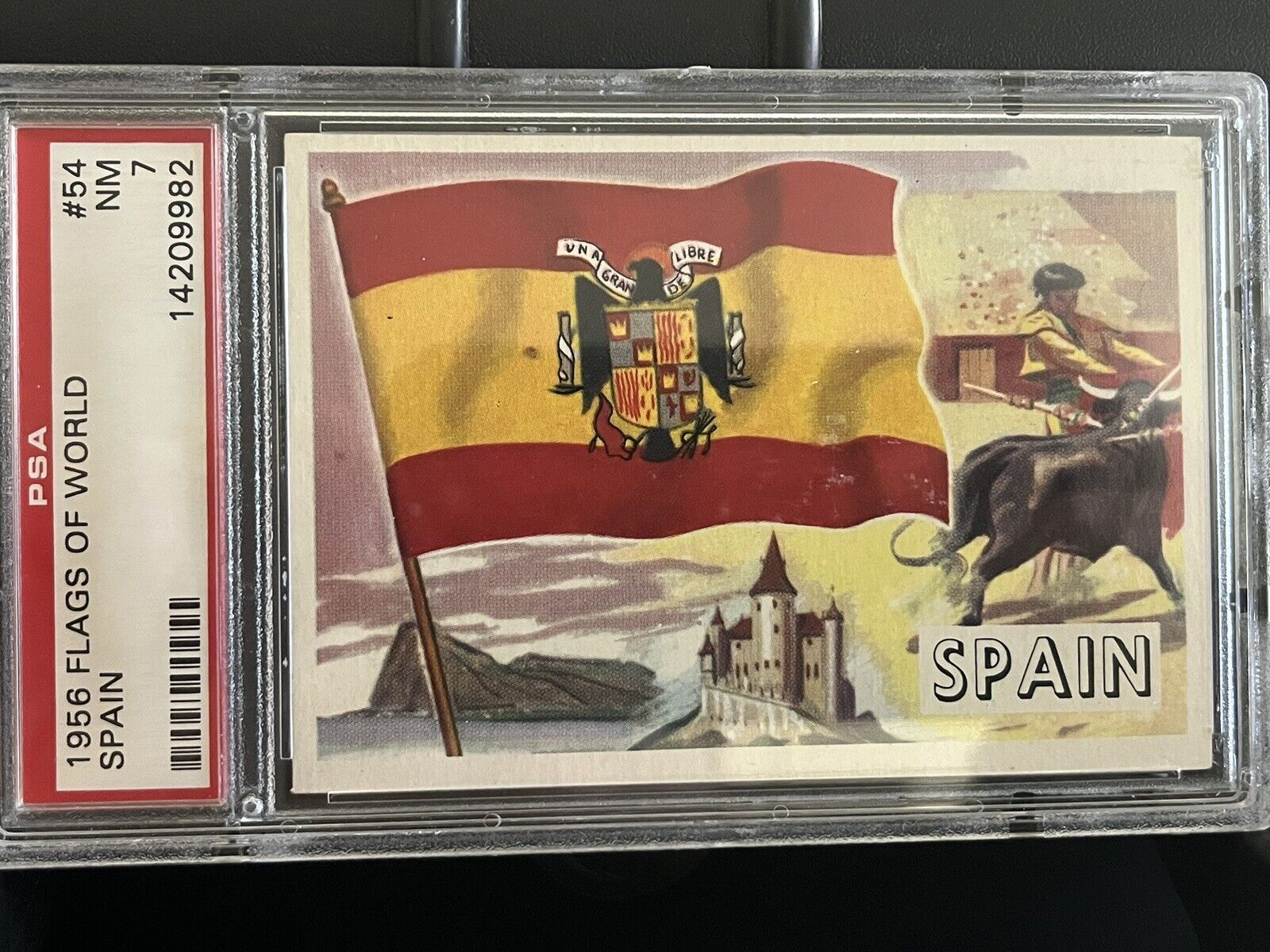 Spain Flags of Foundation 1956 PSA 7 #54