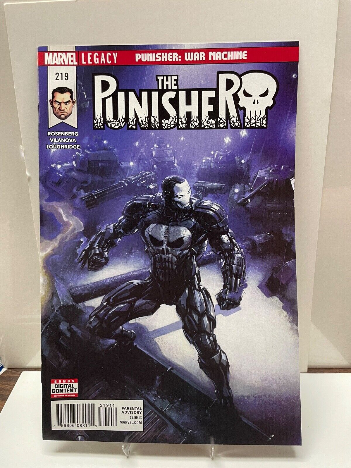 Punisher #219 1st Full App Punisher In War Machine Armor Marvel Comics 2018