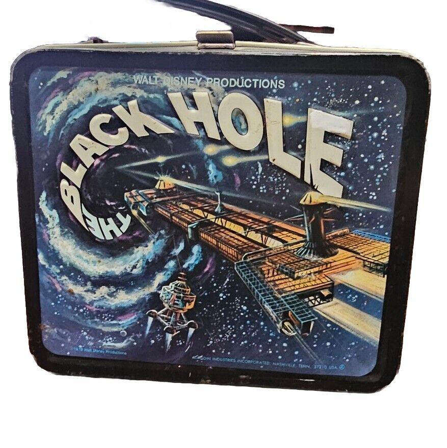1979 “The Black Hole” Metal Embossed Lunchbox Walt Disney Productions Aladdin