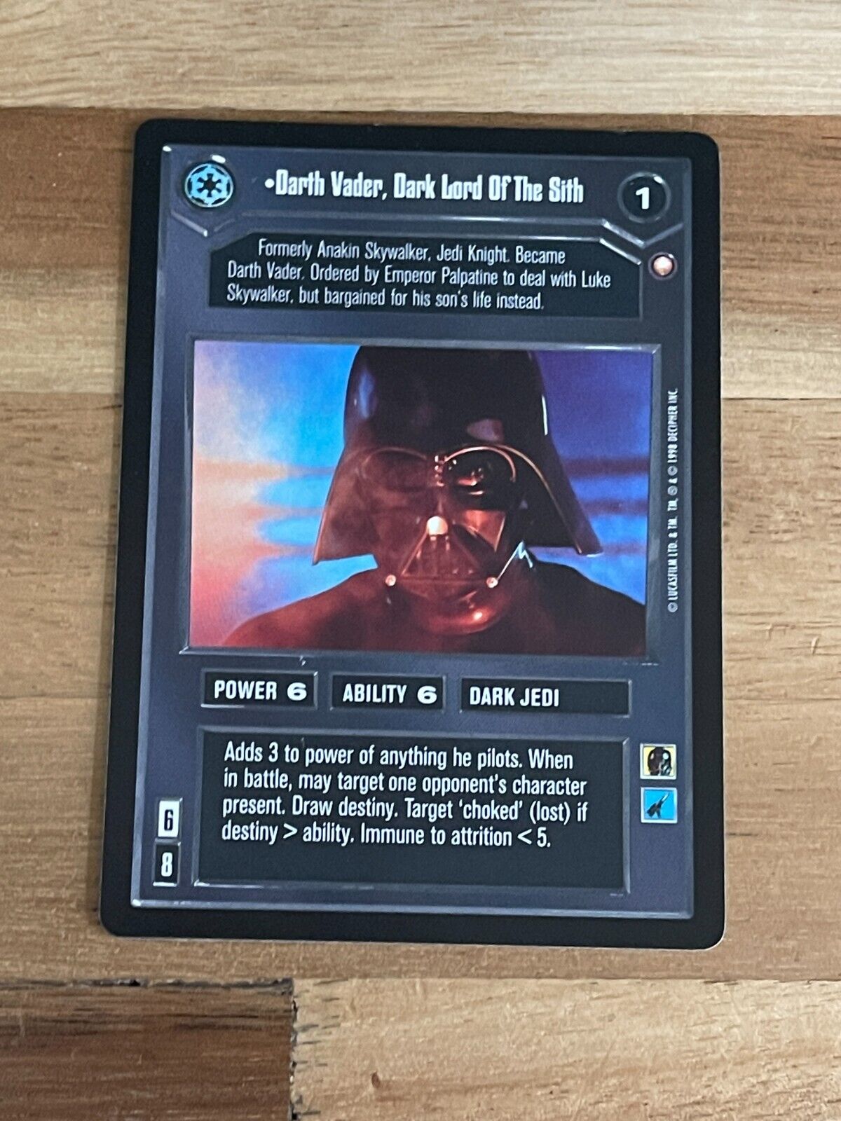 Darth Vader, Dark Lord Of The Sith Dark Side Special Edition SE SWCCG