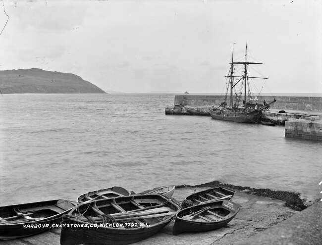 Harbour, Greystones, Co. Wicklow Ireland c1900 OLD PHOTO