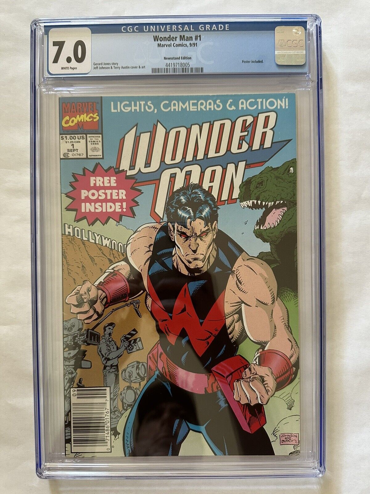 Wonder Man #1 CGC 7.0 1991 First Ongoing Solo Series MCU Disney+ 🔥