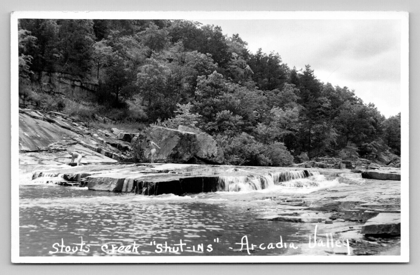 RPPC Stouts Creek Shut Ins Arcadia Valley Missouri Real Photo P697