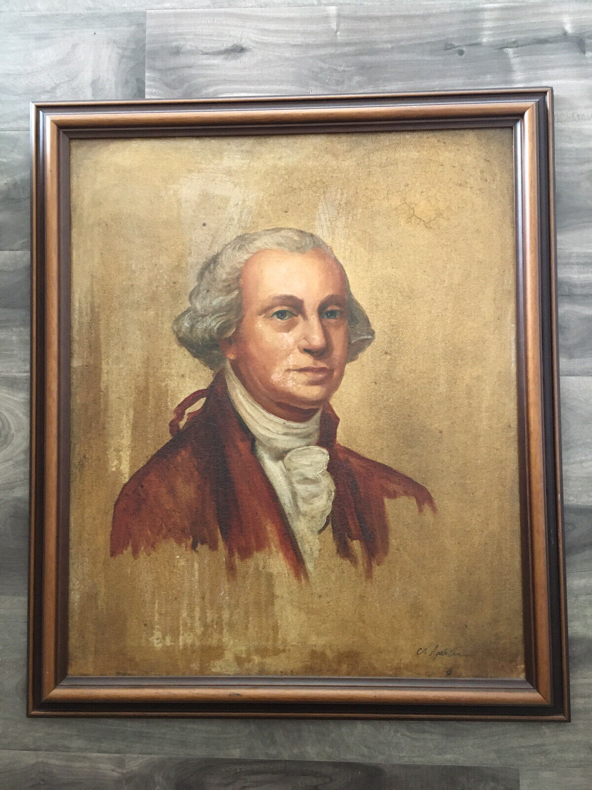 Antique Rare George Washington Oil Painting