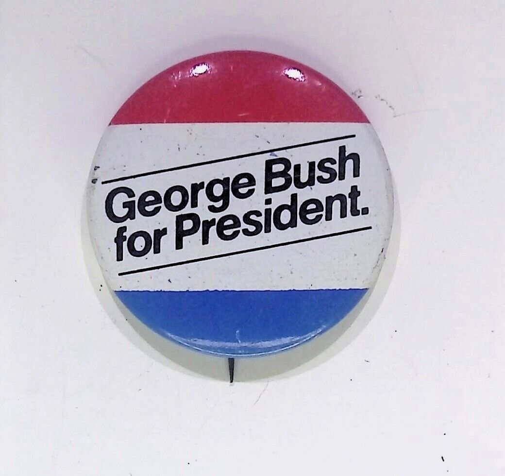 GEORGE H W BUSH CAMPAIGN POLITICAL PRESIDENT ELECTION 1980 VINTAGE  BUTTON PIN