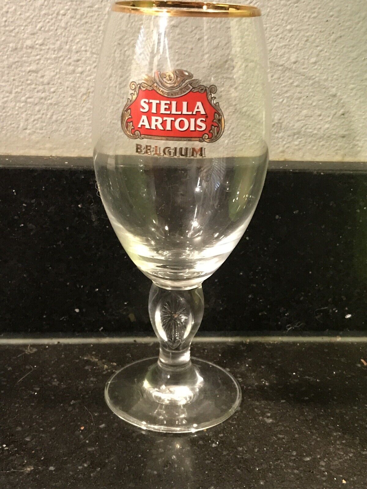 Stella Artois Original Belgium Gold Rimmed Beer Glass Chalice 33CL Ships SameDay