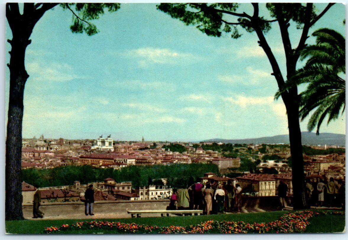 Postcard - Rome, Italy - Panoramic view from the Janiculum