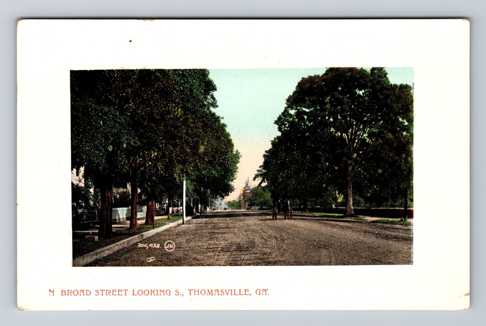 Thomasville GA-Georgia, North Broad Street Looking South, Vintage Postcard