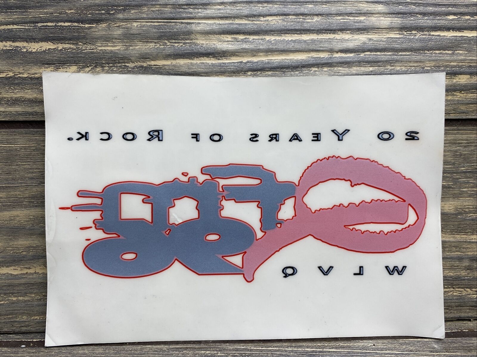 Vintage 1997 WLVQ Radio 20 Years of Rock Car Window Decal