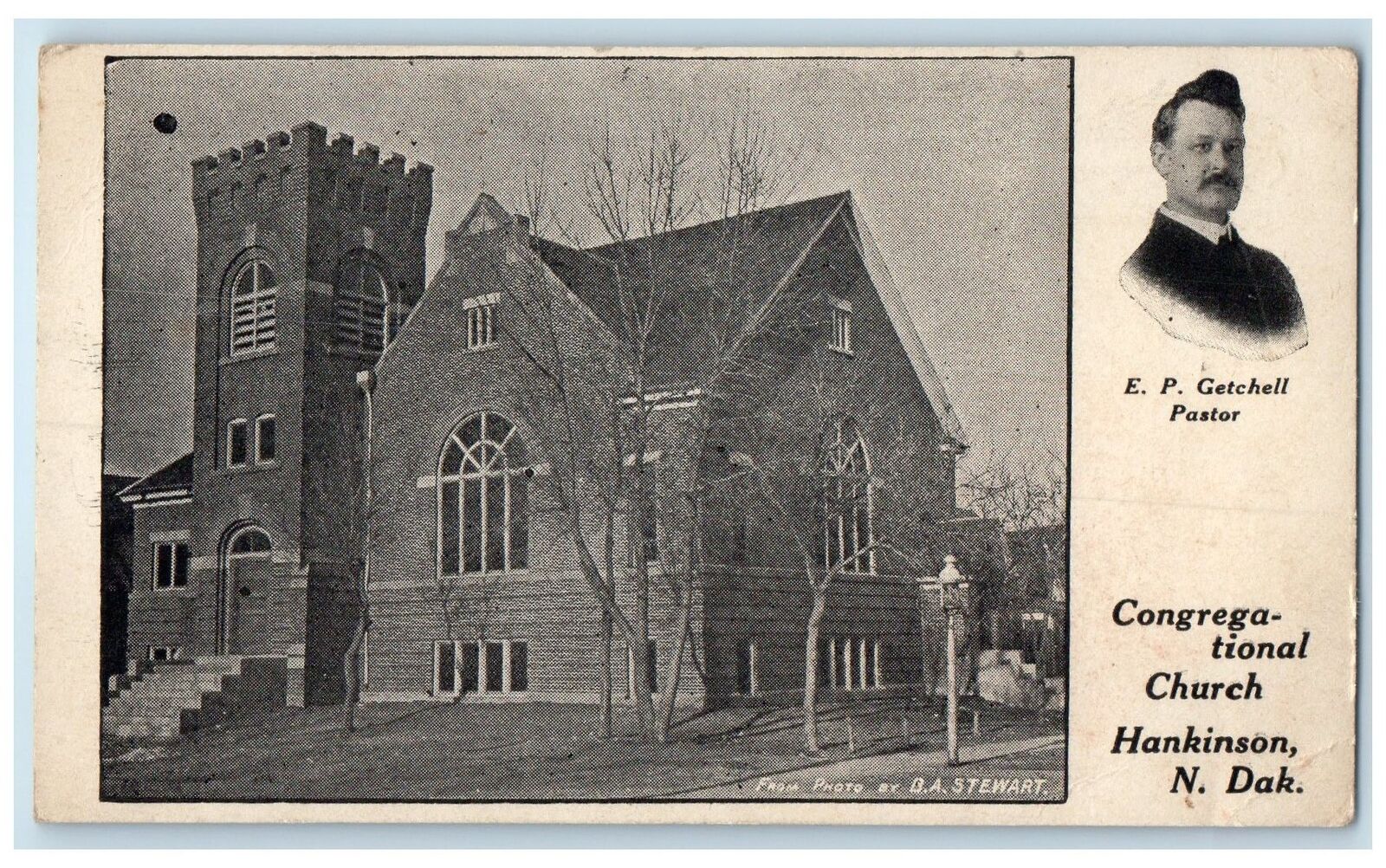 c1910's Congregational Church Exterior Hankinson North Dakota Unposted Postcard