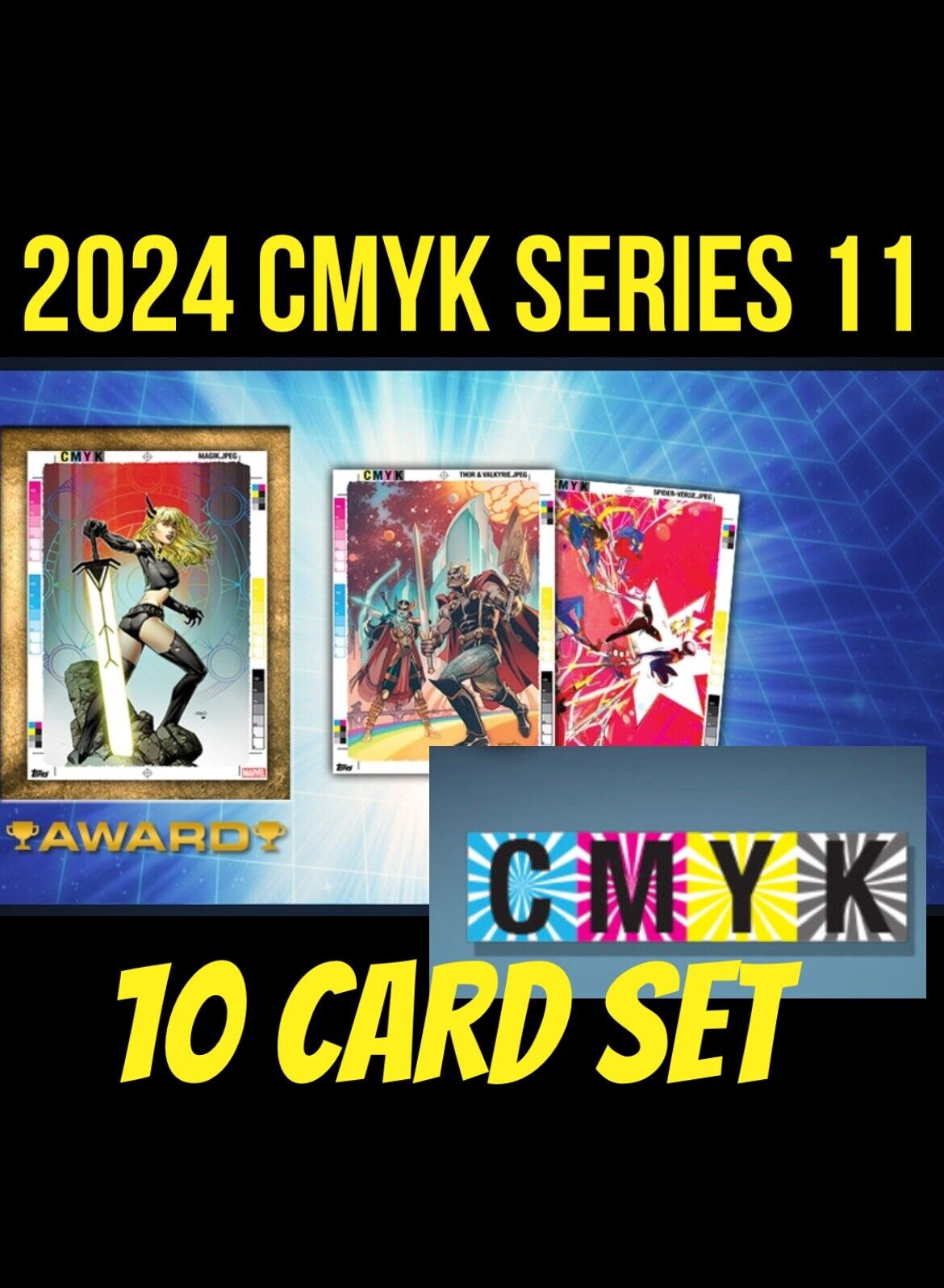 Topps Marvel Collect 2024 SERIES  11 CMYK  10 Card SPIDER VERSE THOR VALKYRIE