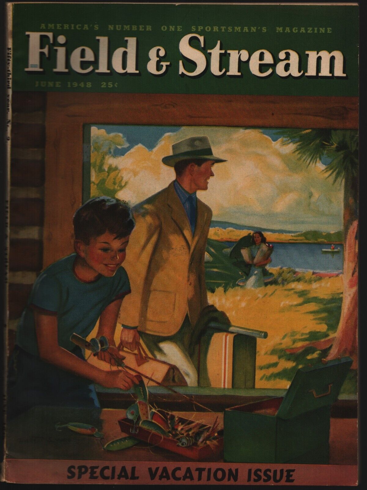 Vintage June 1948 Field & Stream Magazine Special Vacation Issue/GREAT ADS