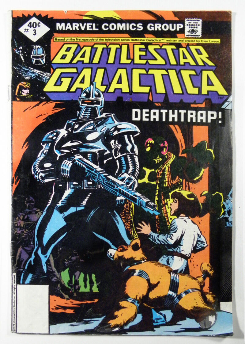 BATTLESTAR GALACTICA #3 Marvel BSG Comics DEATHTRAP Cylon Cockrum COLON ART VTG