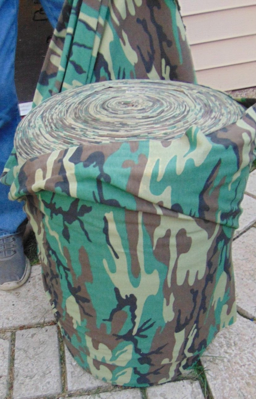 Approx. 100 Yards of  New Camofloug Jersey Fabric on Large Roll