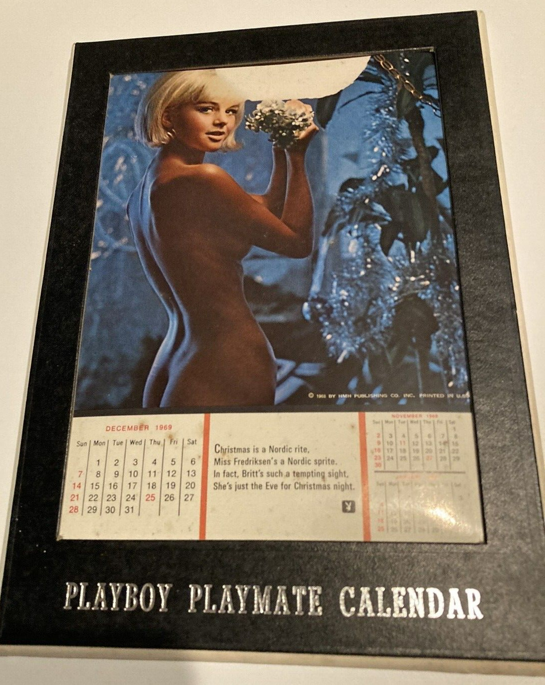 Playboy Magazine Playmate 1969 Desk Calendar COMPLETE - VINTAGE