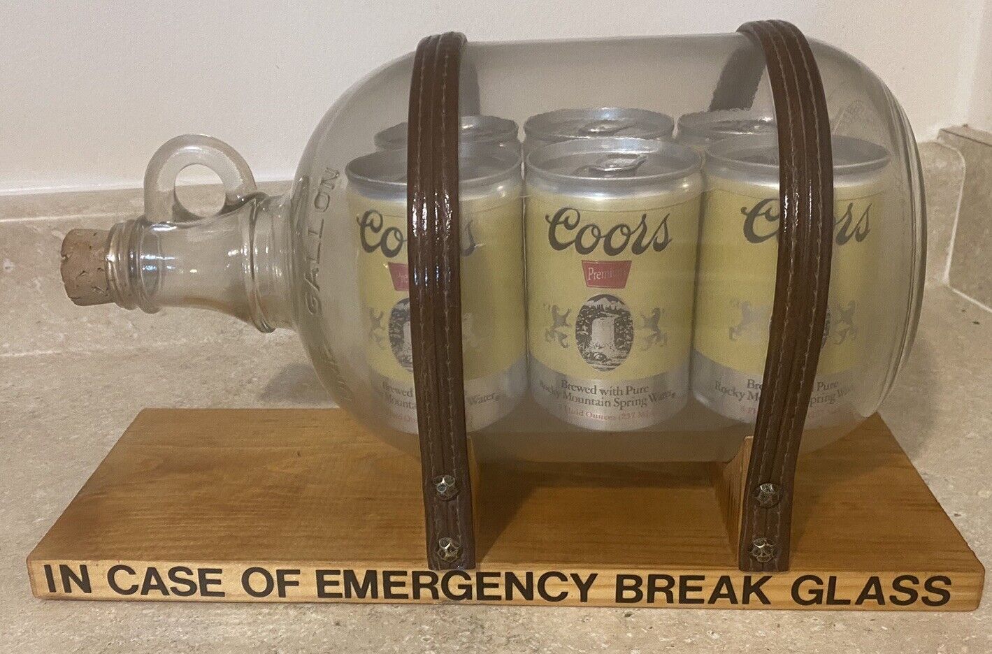 Vintage Coors Beer Sign “Emergency Six-Pack”