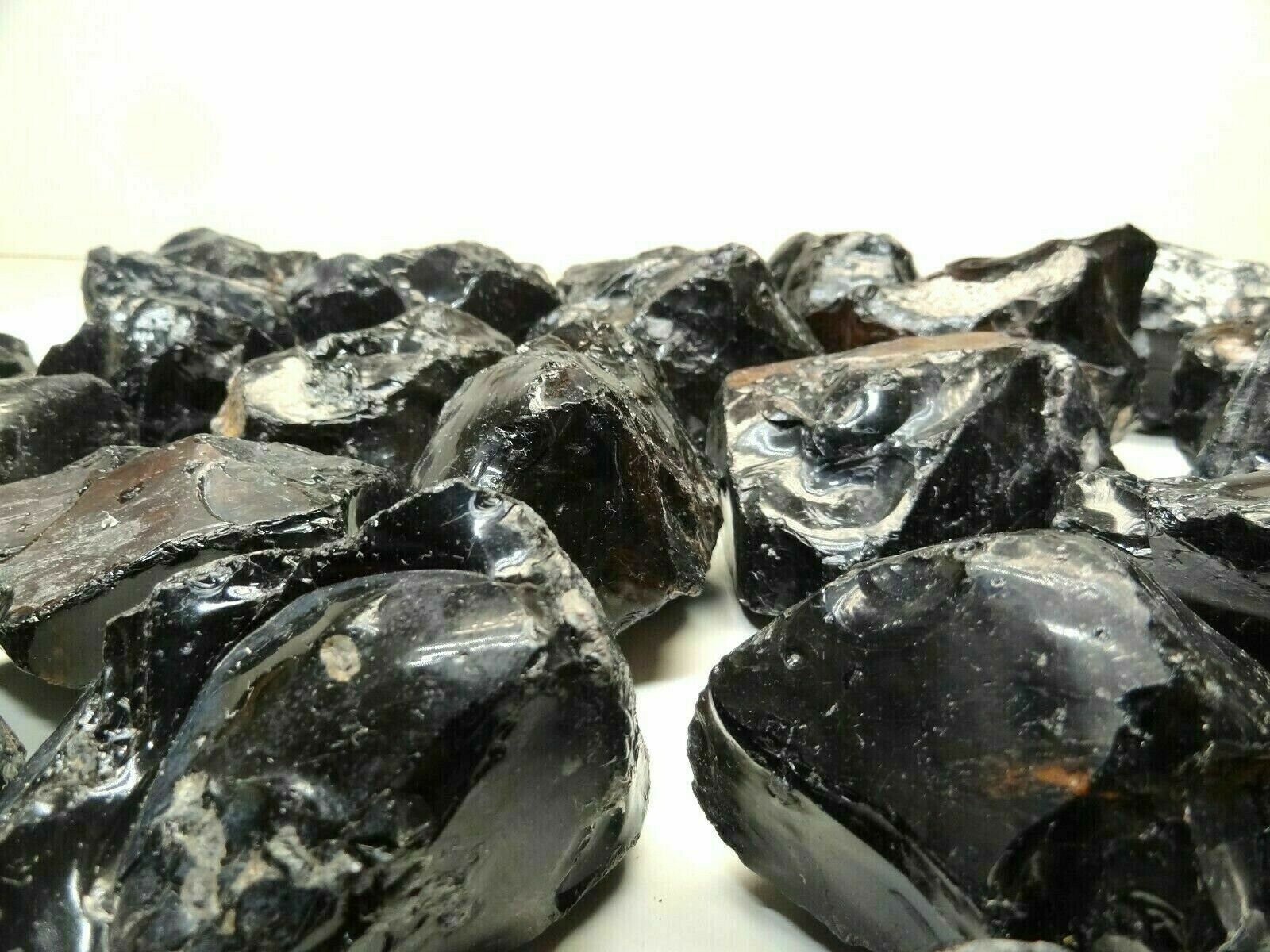 1PC Rough Black Natural Obsidian Dragon stone Rocks
