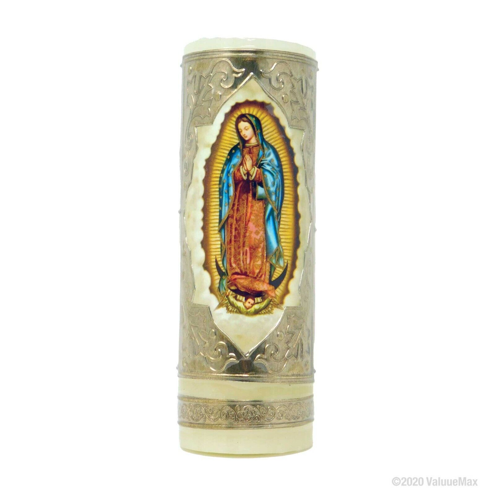 ValuueMax™ Our Lady of Guadalupe Paschal Candle, 6 Inch Tall, 1/4kg (8oz) Wax