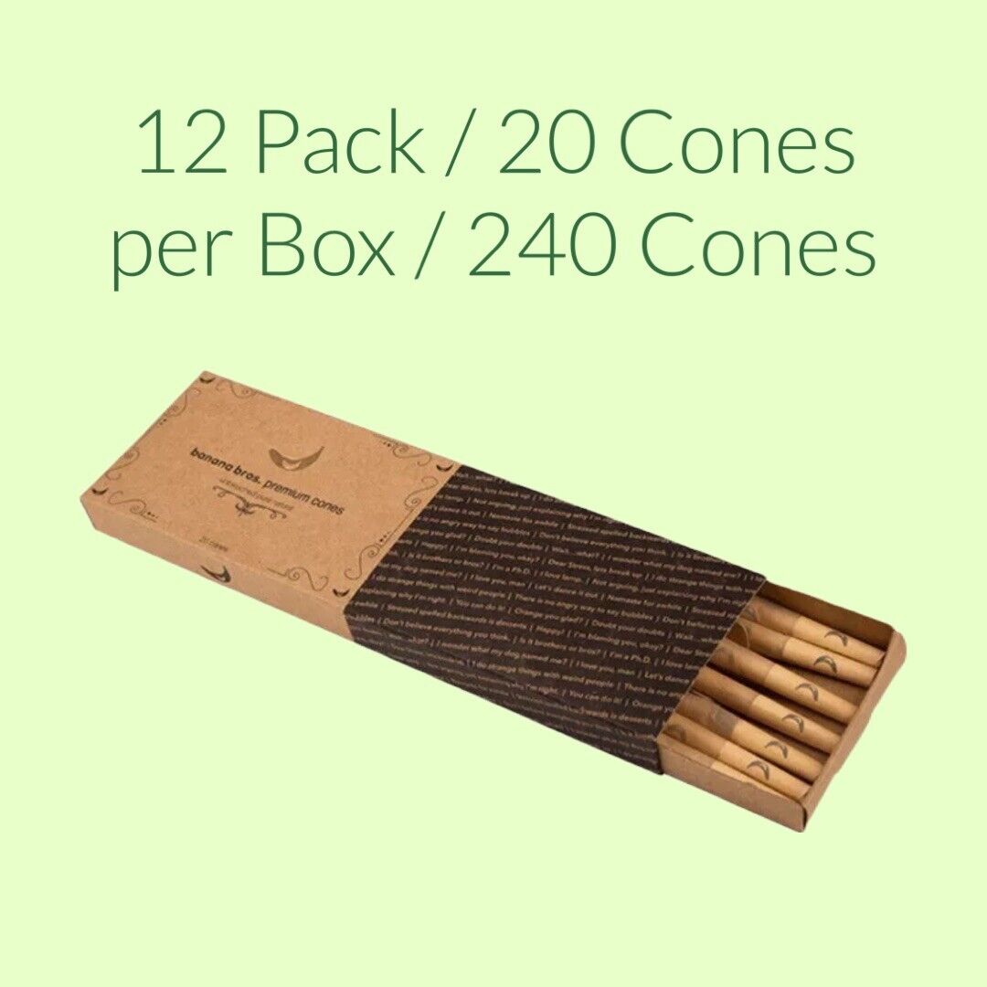 Double - banana bros. King Size Cones - 12 Pack / 20 Cones per Box / 240 Cones