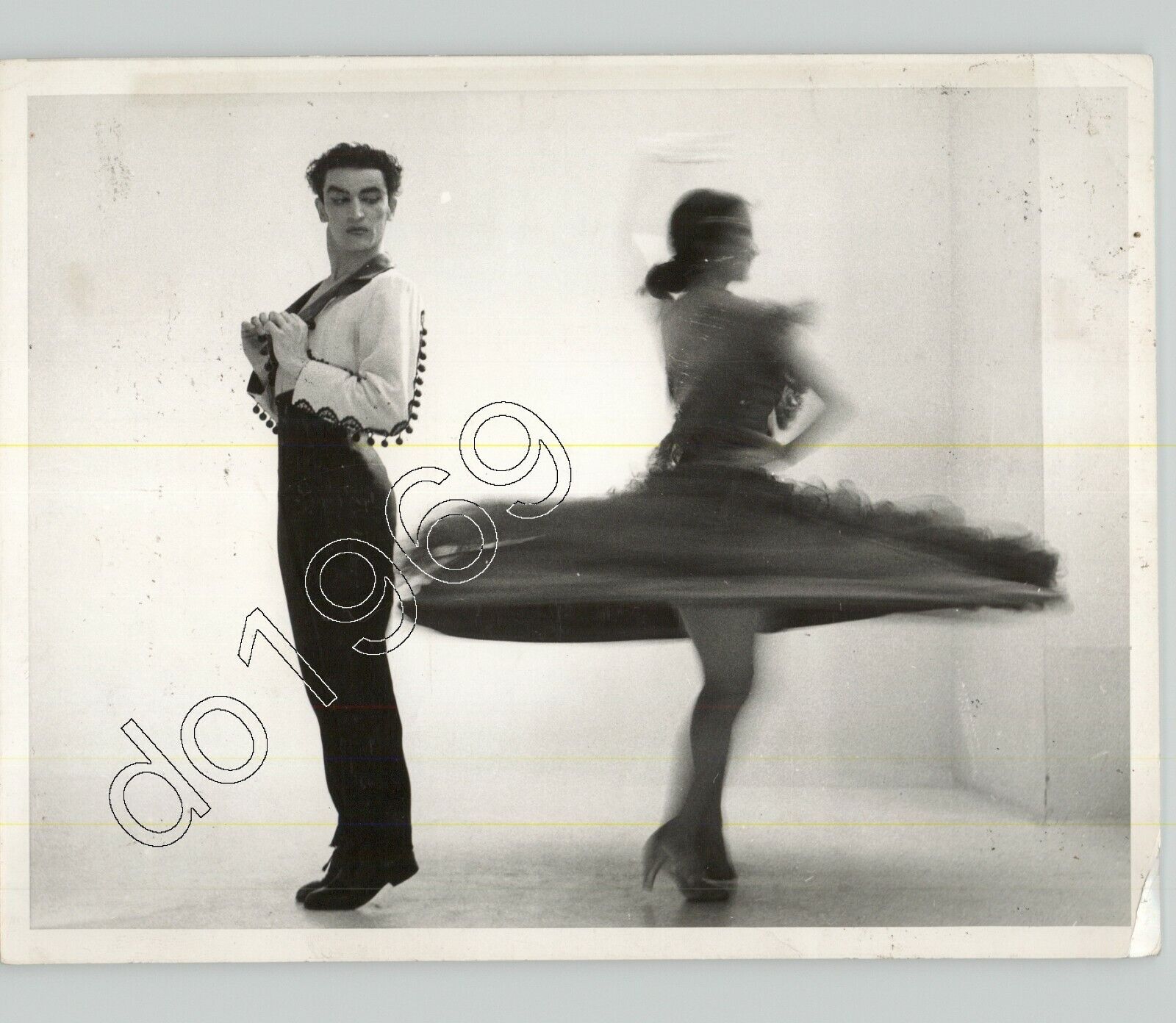 MAURICE BEJART FLAMENCO DANCING @ Oscar Theater in SWEDEN 1950s Press Photo