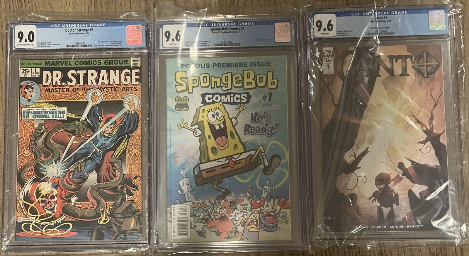 Various CGC graded comics - incl. Doctor Strange 1, Canto 1, SpongeBob 1 & more
