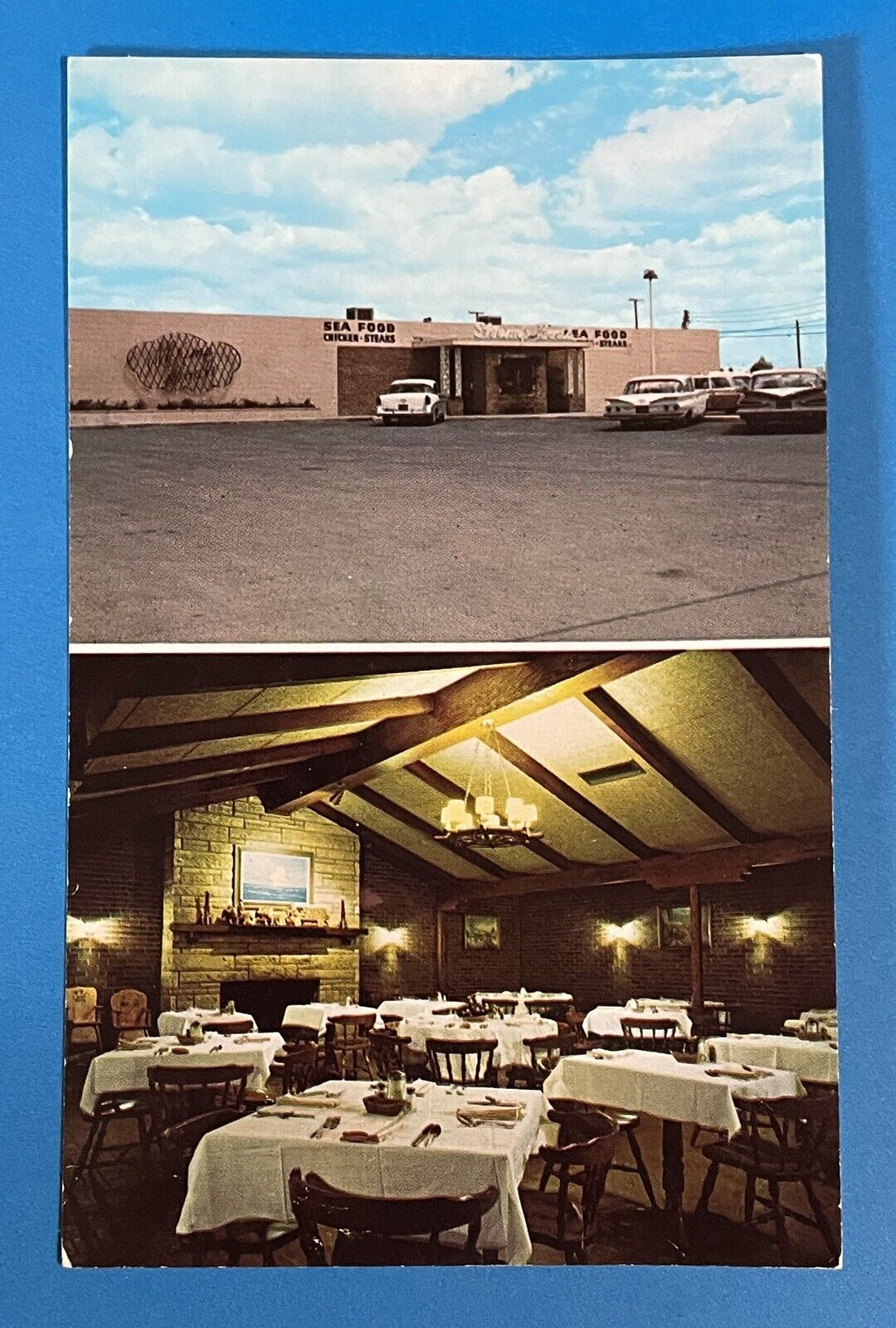 ODESSA Texas TX Restaurant postcard Captain’s Room Shrimp Boat Of Odessa