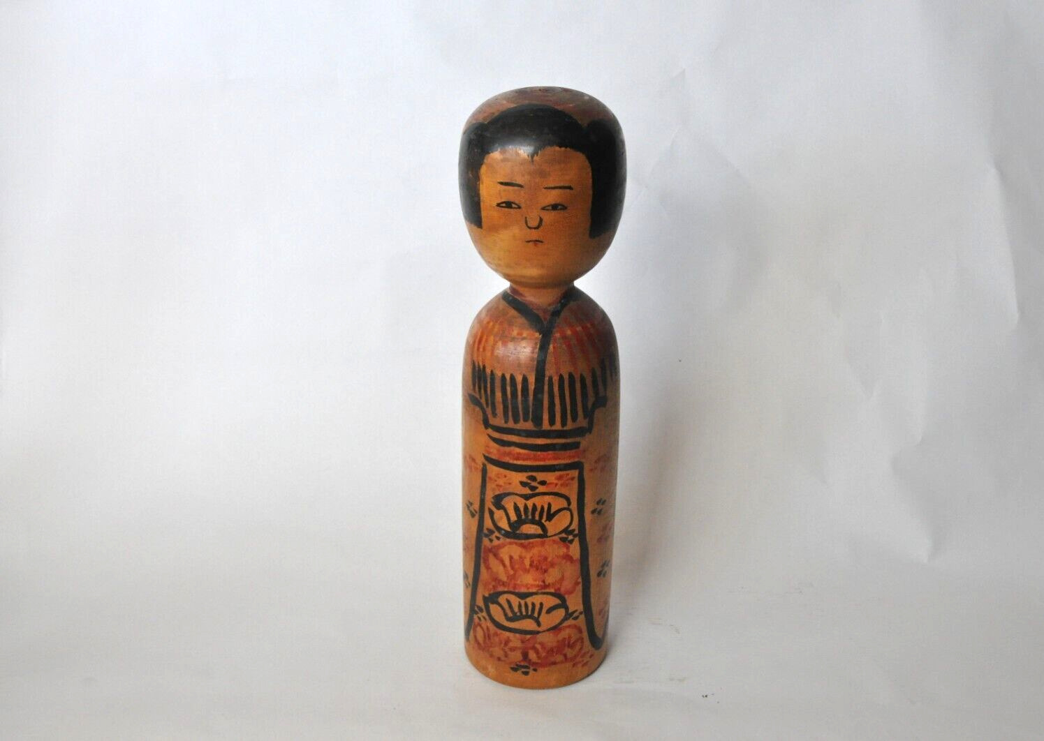 Kokeshi Rare vintage Ogura Kyutaro (1906-1998) 33*8*8 wooden doll made in  Japan