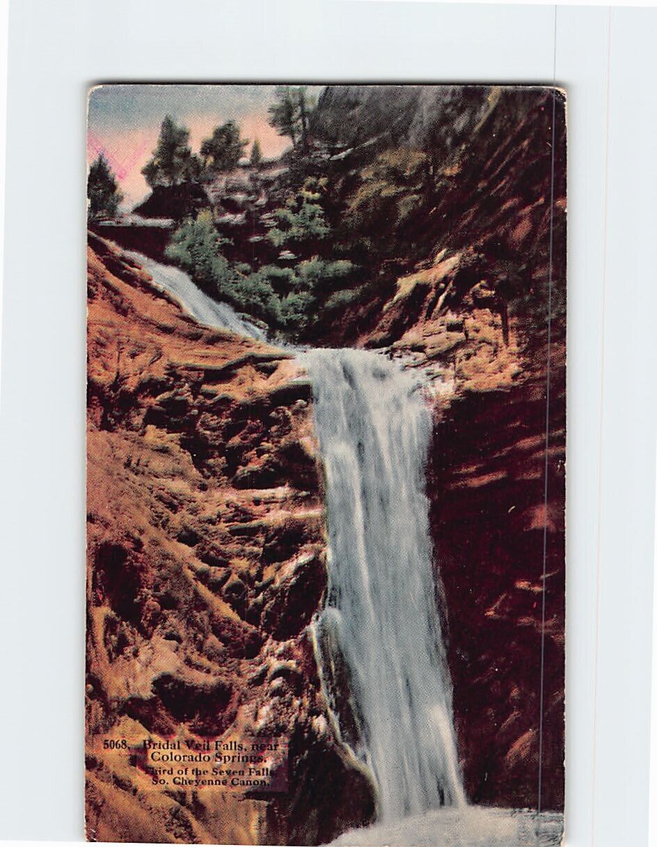 Postcard Bridal Falls South Cheyenne Canyon Colorado USA