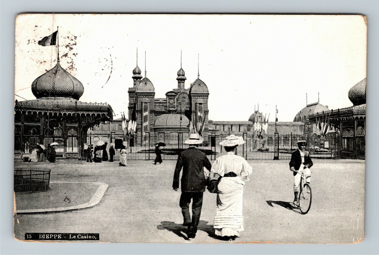 Dieppe France, Le Casino Vintage Postcard