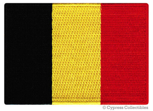BELGIUM FLAG PATCH BELGIAN EMBLEM travel souvenir BANNER embroidered iron-on 