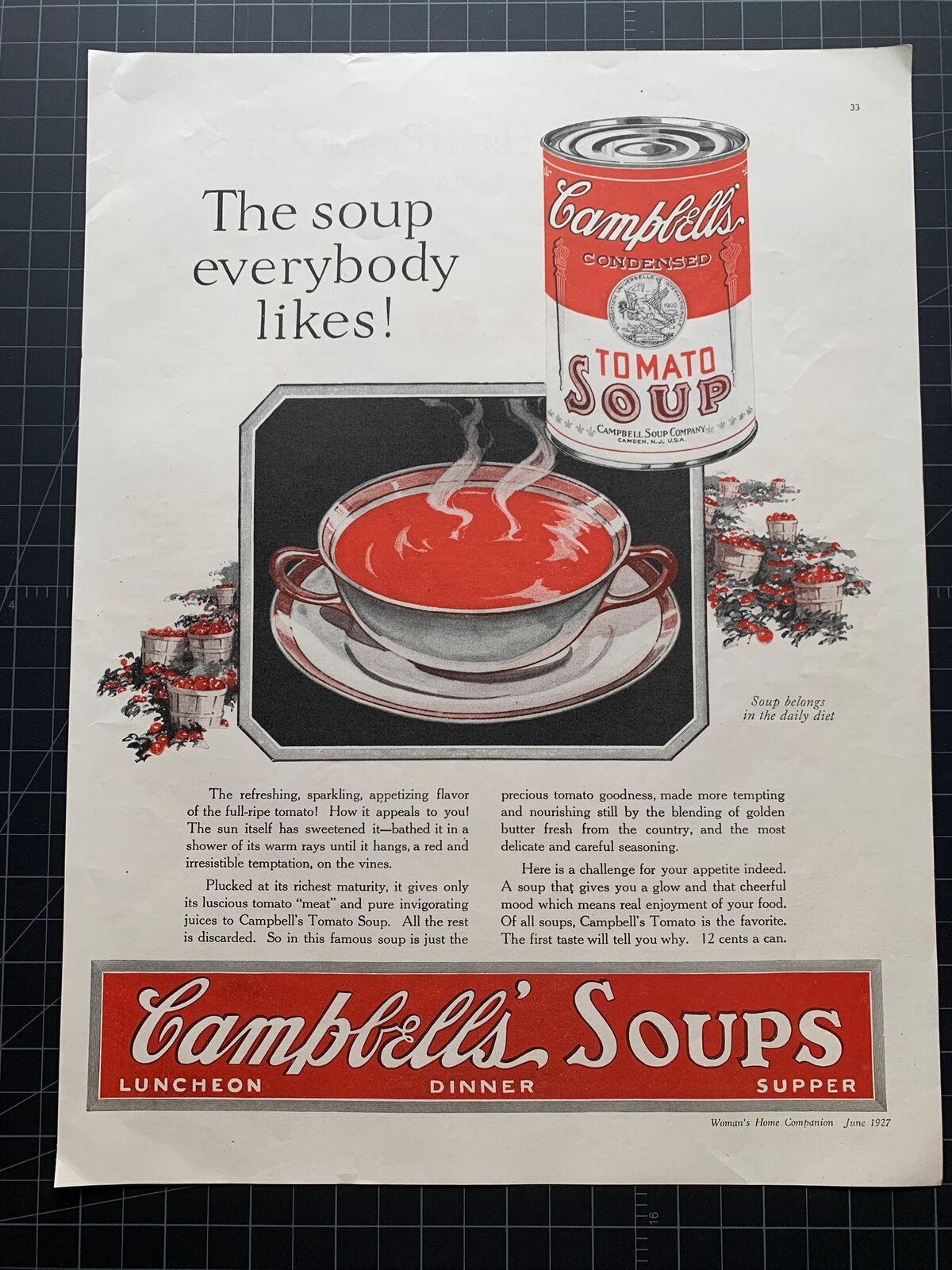 Vintage 1927 Campbell’s Soup Print Ad