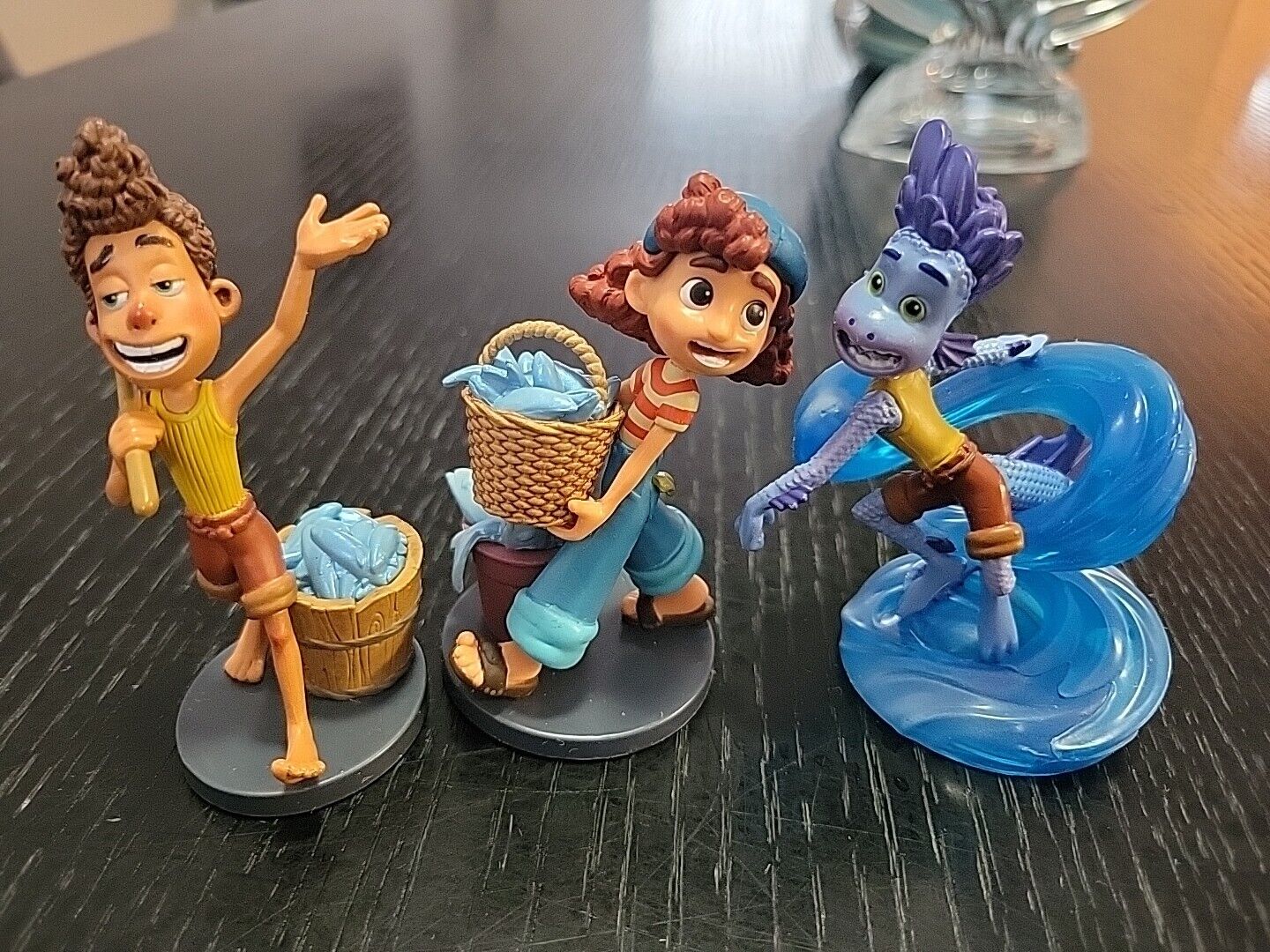 Disney Store Pixar Luca Alburto 3 Figurine Play Set Cake Topper Figures 