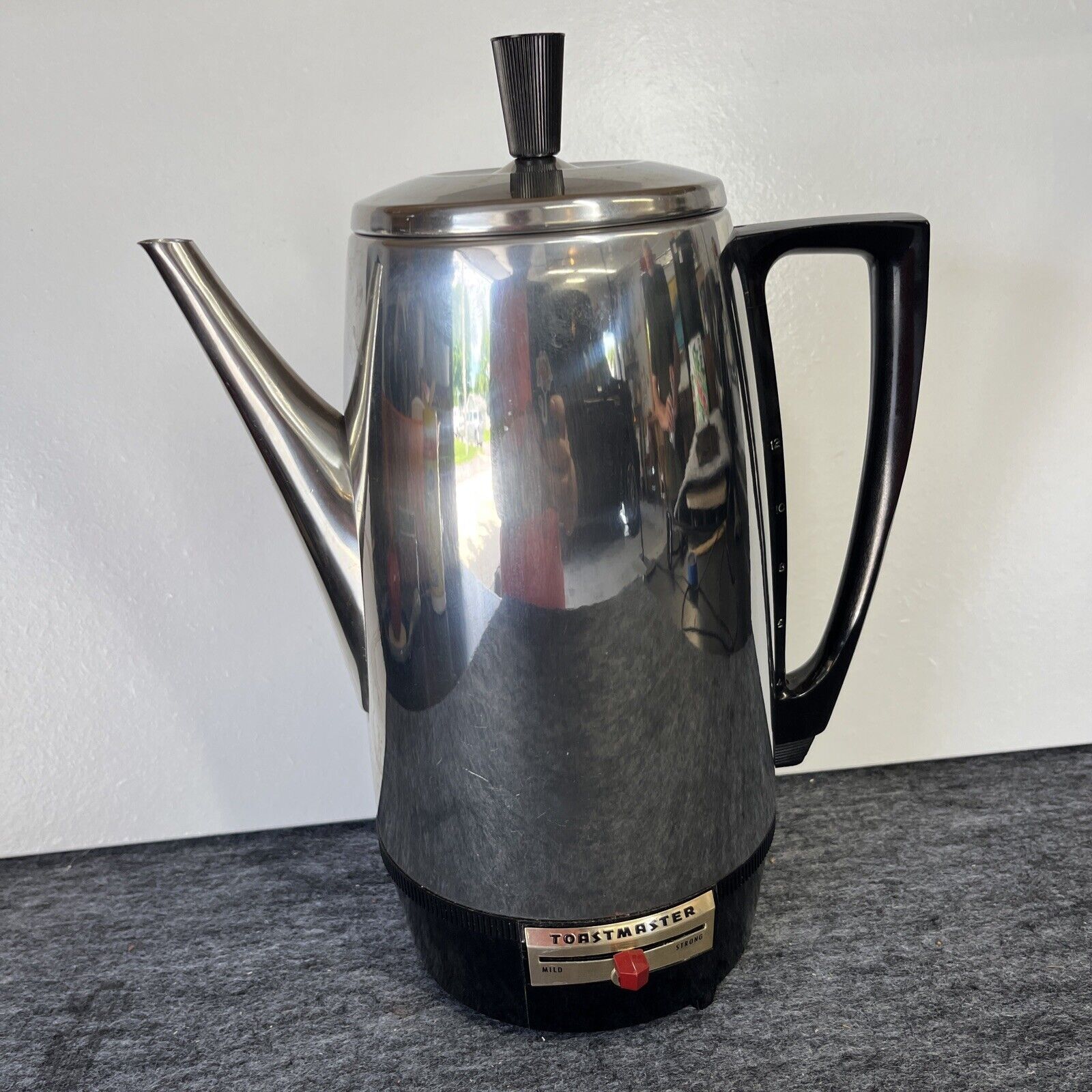 Vintage Toastmaster Percolating Coffee Pot, Stainless Steel, M521, 12 Cup, Works