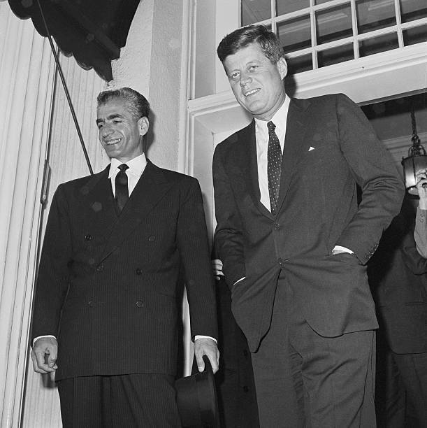 President John Kennedy poses Shah Iran as he escorts him from W- 1962 Old Photo