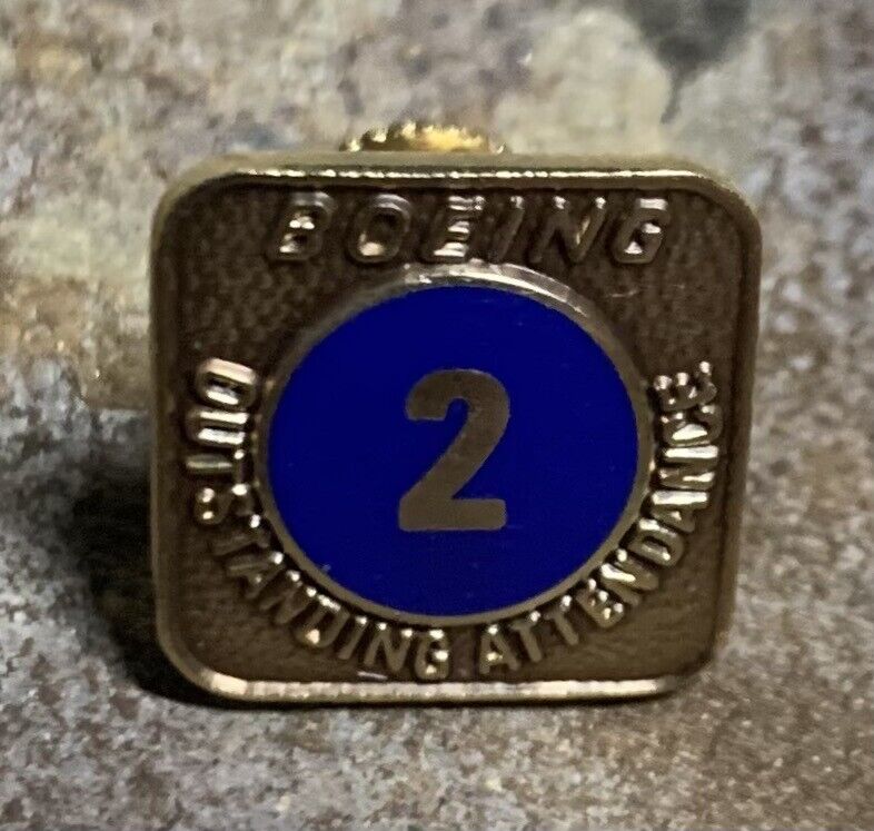 Boeing Outstanding 2 Year Attendance Pin. Vintage.