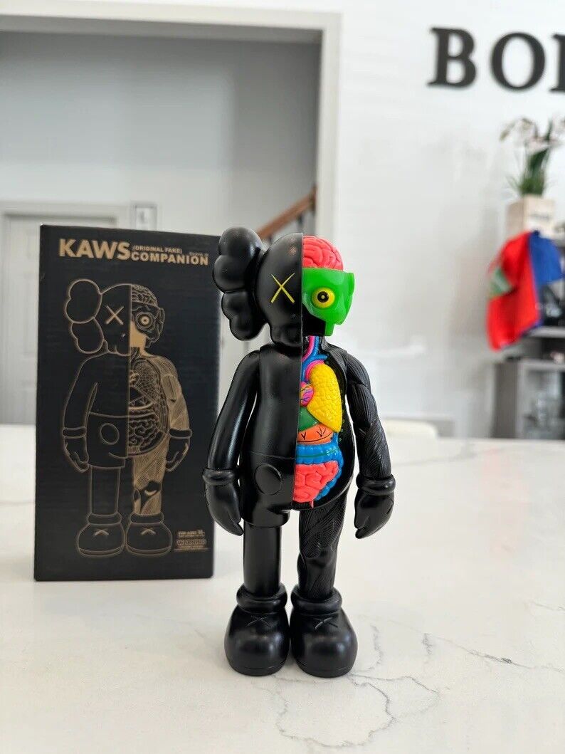 37cm Black Kaws Companion Flayed Open Edition Figure  Art Home Deco