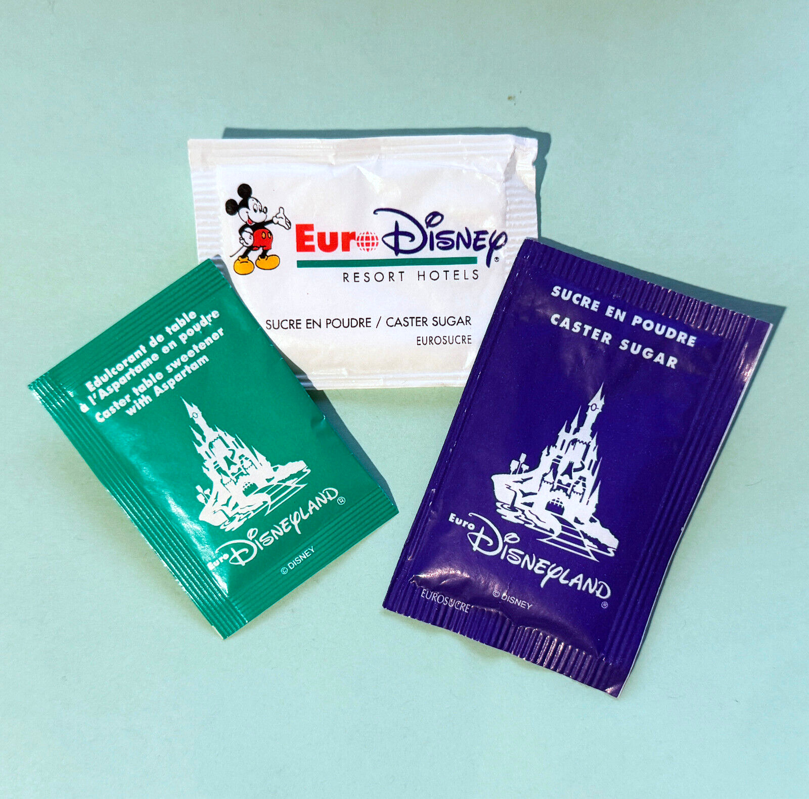 Vintage EuroDisney 1992 Sugar and Aspartame Sealed Packets