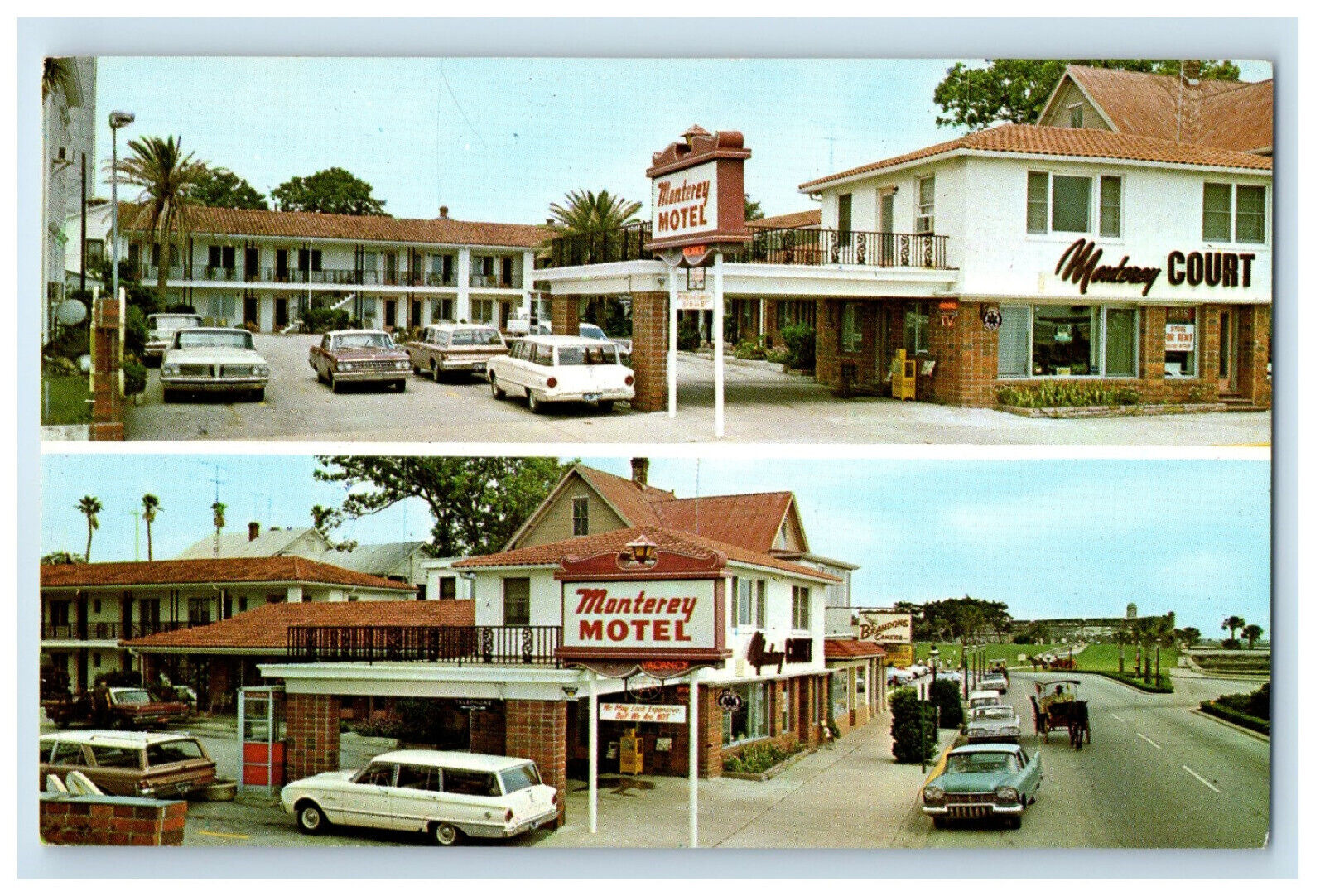 c1960s American Express Monterey Court St. Augustine Florida FL Postcard