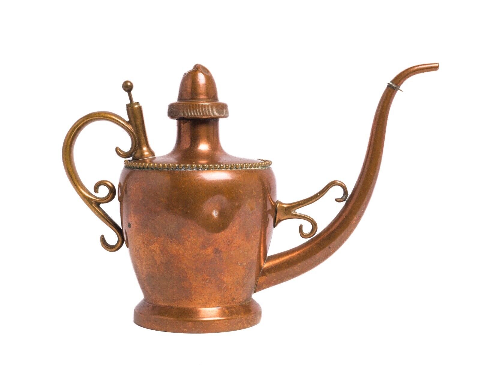 Antique 1896 Sternau Co Brass Aladdin Alcohol Flagon / Oil Lamp Pot — READ