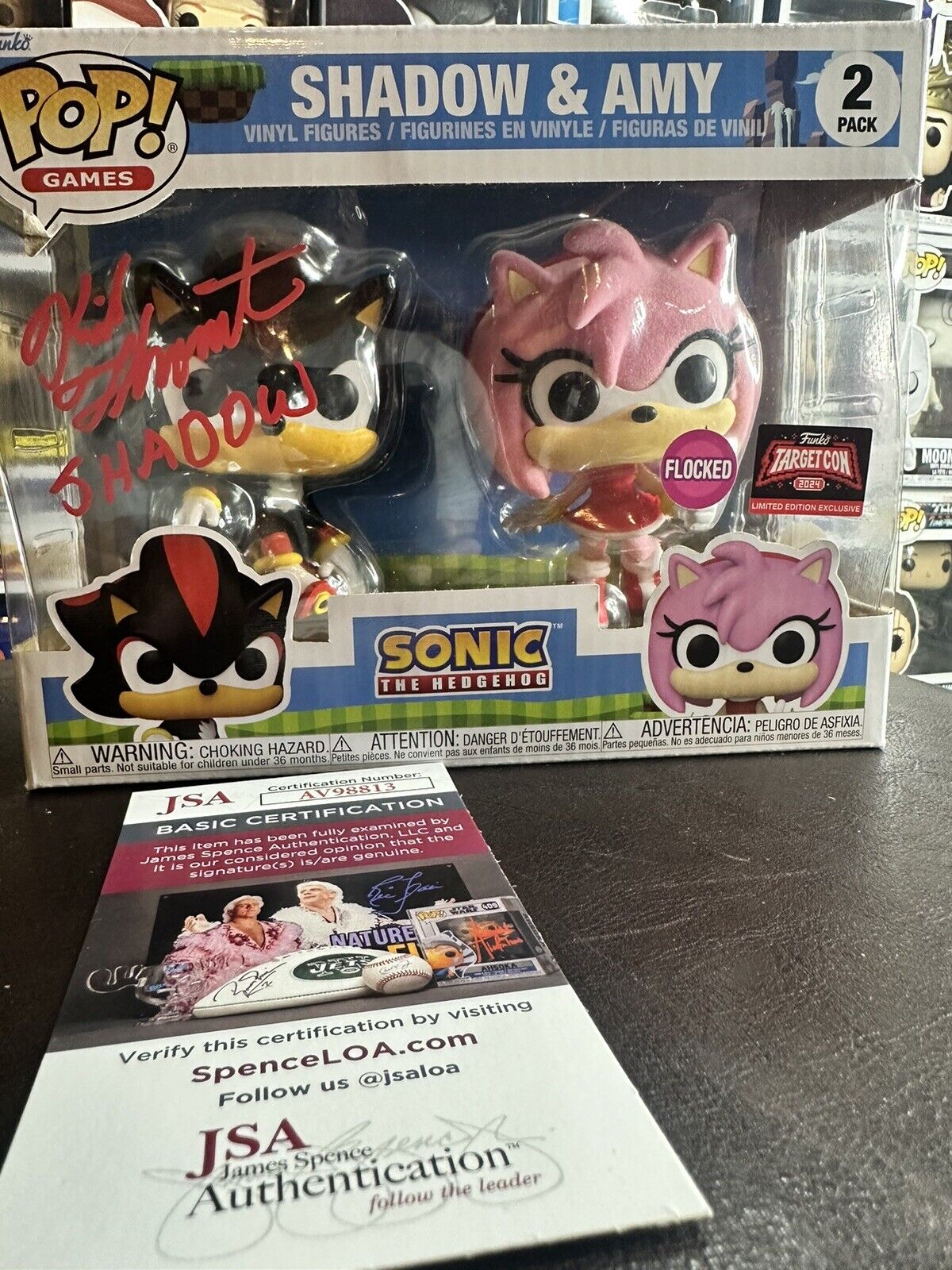 Autographed JSA : Sonic the Hedgehog - Shadow & Amy 2-Pack (Flocked) -Target.com