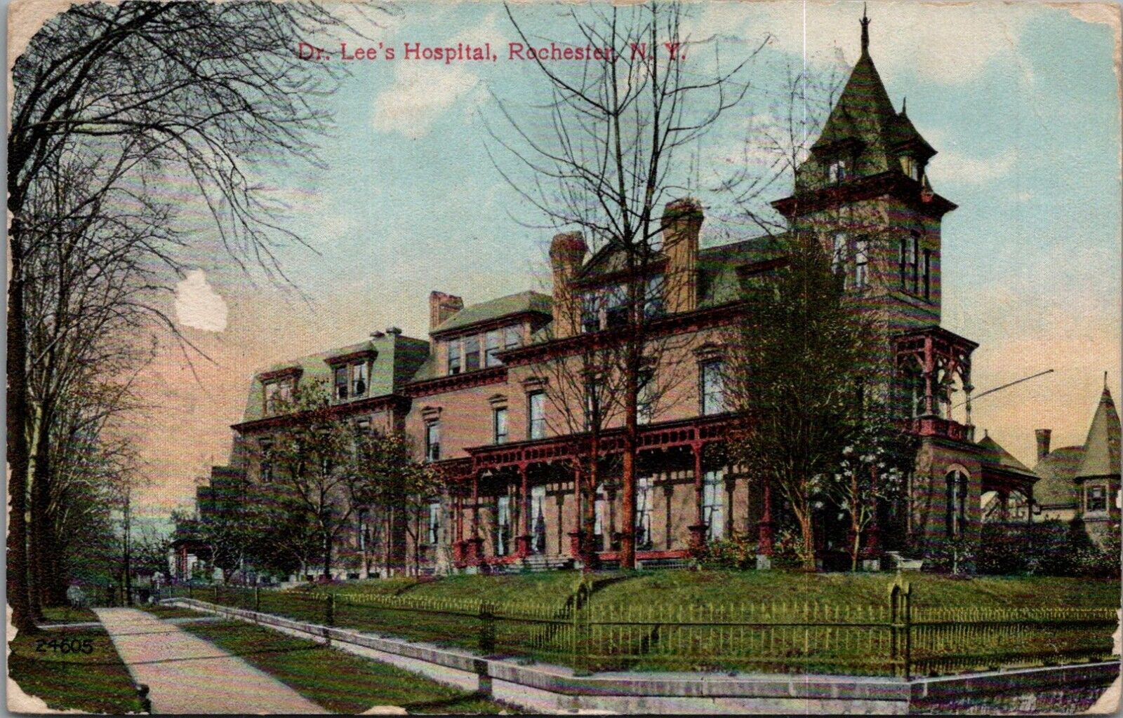 Vintage Dr. Lee\'s Hospital Rochester New York 1910 Postcard E45